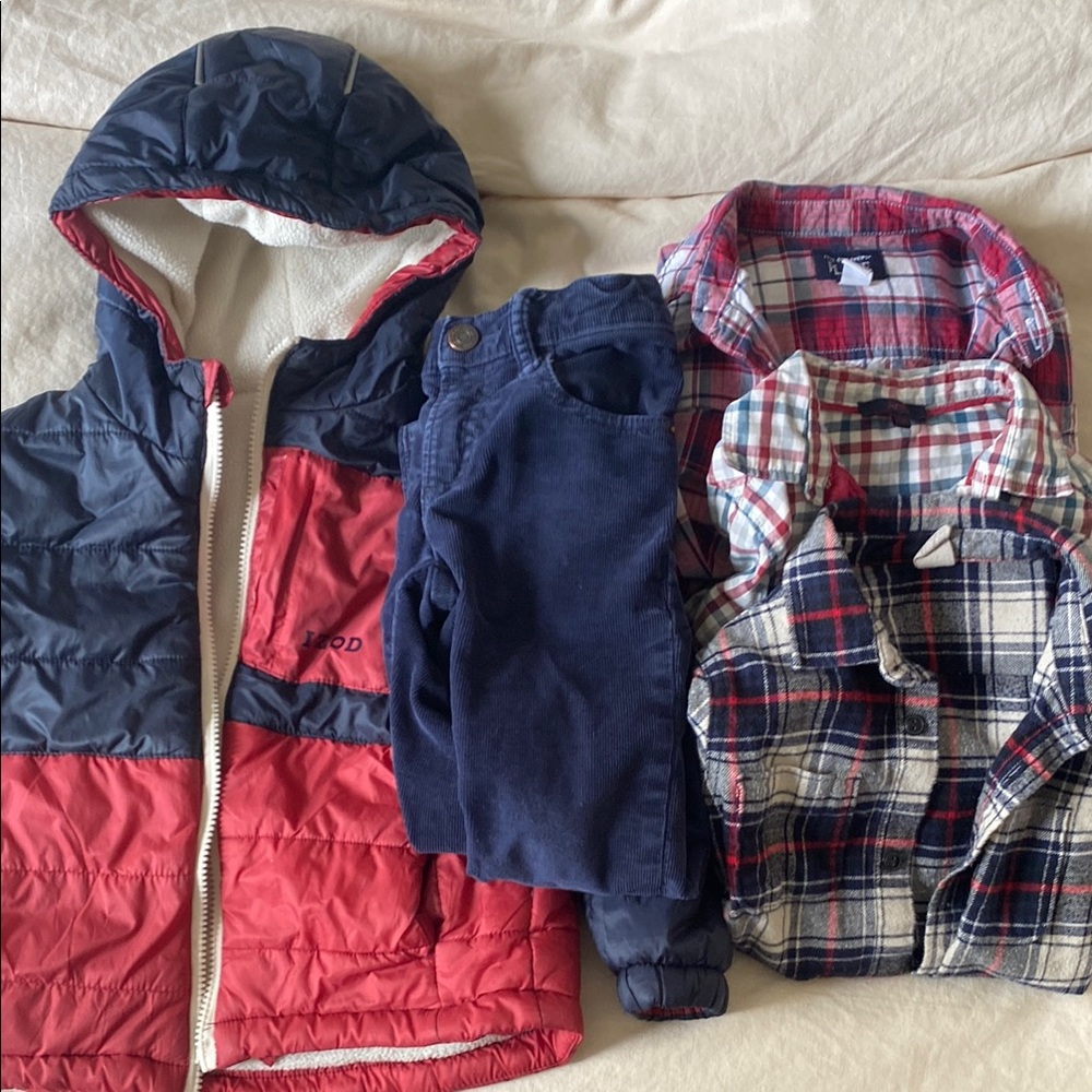 Boys 5t bundle in navy and red